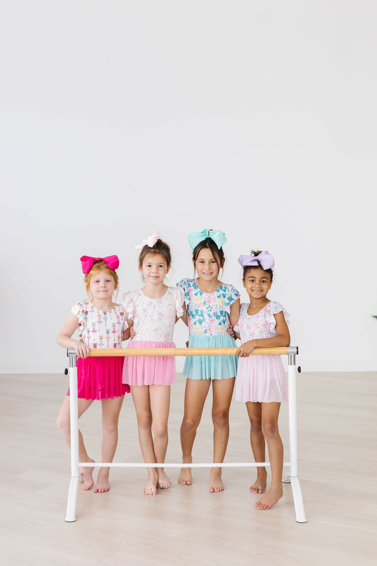Ballerina Bows S/S Twirl Leotard by Mila & Rose