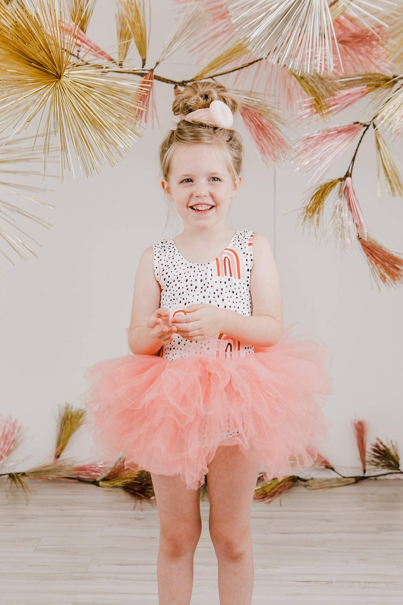 Peach Rainbow Tank Tutu Leotard by Mila & Rose