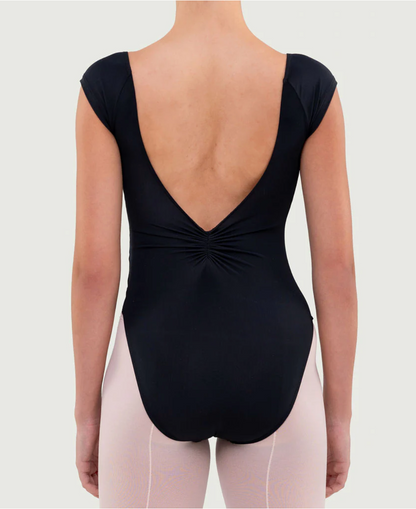 Cap Sleeve Pinch Front Leotard by Bullet Pointe
