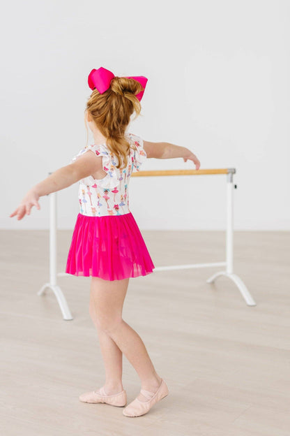 Ballerina Bows S/S Twirl Leotard by Mila & Rose