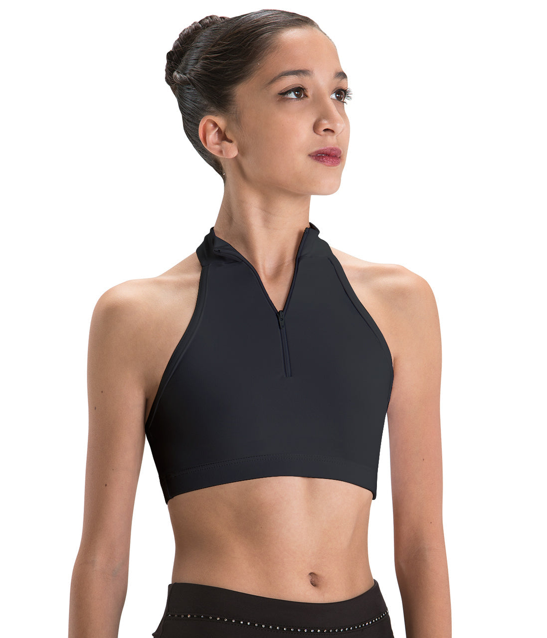 Zip Front Halter Strap Bra Top Style 3045 by Motionwear